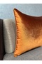 Exclusive Imported Atlas Brick Color Throw Pillow Cover 43x43cm - 5