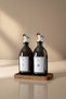 Amber Olive Oil Oil Bottle Oil Pot with Wooden Stand 500 ml 500t Bb Za St - 2