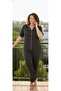 Women's Smoked Large Size Short Sleeve Pajama Set - 2