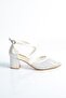 Ankle Strap Bead Embroidered Evening Dress Wedding Dress Shoes - 2