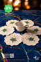 Decorative Cocktail Coffee Side Serving Napkin Embroidered Napkin Tea Plate Placemat Daisy Bunch 6 Pieces