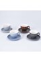 8-Piece Kiln Variable Glaze Process Round Linear Ceramic 200 ml Coffee Cup And Sauce - 4