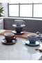 8-Piece Kiln Variable Glaze Process Round Linear Ceramic 200 ml Coffee Cup And Sauce - 6