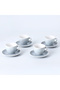 8-Piece Kiln Variable Glaze Process Round Linear Ceramic 200 ml Coffee Cup And Sauce - 4