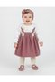 Baby Girl Vintage Peter Pan Collar, Ribbed Floral Accessory Dress l l 6-9-12-18-24-36 Months Dress