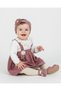 Baby Girl Vintage Peter Pan Collar, Ribbed Floral Accessory Dress l l 6-9-12-18-24-36 Months Dress - 2