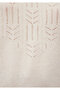 Perforated Crew Neck Ecru Sweater Loose Fit / Relaxed Fit 1710490-70057 - 6