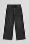 Women's Gray High Waist Wide Leg Jean Pants Wide Leg - 2