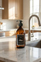 Modern Amber Glass Dish Soap Bottle 500 ml Liquid Detergent Soap Dispenser Dish Soap Black Tdsqbos - 2