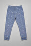 Boy's Soft Velvet Textured Blue Pajama Bottoms - 3