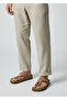 Genuine Nubuck Leather Orthopedic Flip Flops Sand Beige Men's Slippers - 7