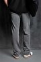 Men's Washed Regular Fit Tracksuit with Elastic Waist Dark Gray - 6
