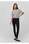 Tess M Girly Jet Black Jean Trousers 100328-35252