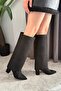 Women's Kosvel Black Suede Detachable Detailed Boots - 4