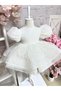White Stone Baby Girl Dress, Birthday Dress, Photo Shoot Dress, Suitable for 0-13 Years Old - 2