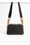 Justpolo Women's Black 4-Compartment Shoulder Bag with Chain Accessories - 5