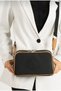 Justpolo Women's Black 4-Compartment Shoulder Bag with Chain Accessories - 7