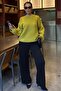 Green Crew Neck Knit Pattern Women's Knitwear Sweater Mg2601 - 5