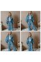 Girl's Blue Denim Jacket and Pants Jean Set - 3