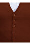 Men's Buttoned Sports / Classic Knitwear Knitted Sleeveless Tile Vest Regular Fit - 3