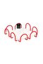 Red 18 cm Napkin Holder Large Size Napkin Stand Cafe Restaurant Hotel Stainless Metal - 2