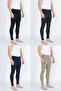 |   Super 4-Pack Men's Winter Thermal Cotton Tights - Military Green, Navy Blue, Anthracite, Black (4 Pcs) - 2