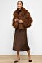 Oversize Long Fur Faux Fur Coat Taba 1011 - 4