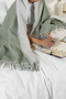 Carlos Tv Blanket Waffle Cotton (130X170 cm) Green - 7