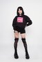 Sassy Printed Hoodless Relaxed Fit Women's Black Sweatshirt - 6