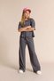Girl's 2-Piece Suit Short Sleeve Printed T-Shirt Sweatpants F5035A825Au