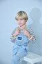 Label Printed Jean Overalls Baby Boy F3781A525Au - 2