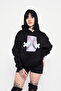 Send Nudes Printed Oversize Unisex Black Hoodie - 5