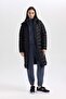 Water Repellent Inflatable Coat Parka Long Hooded Slim Fit Padded Zipper Pocketed - 4