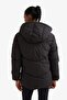 Defactofit Water Repellent Coat Hooded Fleece Lined Zipper Waterproof A1553Ax23Wn - 8