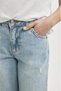 Girls' Straight Fit Ripped Detailed Straight Leg Pocket Jean Trousers D3370A824Wn - 5