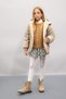 Girl's Double-Sided Zippered Hooded Plush Coat with Pockets C5770A824Au - 5