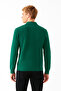 Men's Full Mold Solid Color Polo Neck Zippered Long Sleeve Knitwear Sweater - Lp903 - 2
