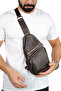 Genuine Leather Unisex Crossbody Bag |   Baggy 6981 Flother Brown - 2