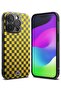 iPhone 15 Pro Max Case Cover | Onyx Series|Checkerboard Yellow