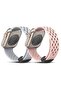 Apple Watch 49mm 46mm 45mm 44mm 42mm | Magnetic Buckle Silicone Band | Grey/Pink