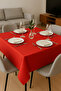 Table Kitchen Dining Room Picnic Garden Balcony Cafe Tablecloth Set of Cotton Red - 4