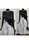 Siyah Drape Bluz - 2