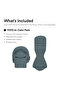 YOYO 6+ Color Pack - Textiles Only (Seat Pad, Extendable Canopy & Zipped Back Pocket) - Aqua - 3