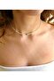 Opal Natural Stone Necklace with Zircon Ball Detail |   Sparkling Elegance