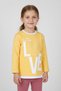 Girl's Love Printed Ecru Garni Detailed Long Sleeve Pink T-Shirt-(2-3 Years 7-8 Years) - 3