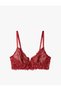 Comfortable Fit Unpadded Lace Detailed Underwire Bra - 6