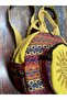 Fargin Ethnic Authentic Bohemian Round Embroidered Backpack Daily Travel Backpack - 2