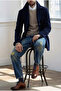 Denim Fabric Men's Blue Boyfriend Fit Ripped Detail Jeans Mz599 - 3