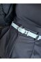 Jade Double Ring Pattern Women's Silver Buckle Belt Coat Belt Dress Belt Trouser Belt