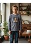 Boy's Cotton Landscape Printed Thin Long Sleeve Sweatshirt - 4